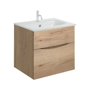 Crosswater Glide Ii 2 Drawer Basin Unit 500 Windsor Oak detail view - Image 6