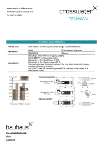 Crosswater Furniture Bottle Trap White technical drawing - Image 4