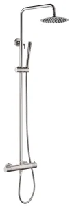 Just Taps Inox Thermostatic Bar Valve With 2 Outlets Adjustable Riser