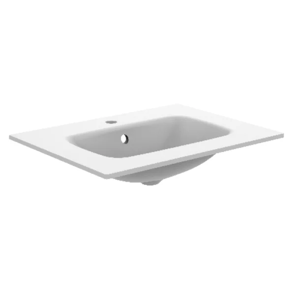 Crosswater Glide II Basin Glass 600 1TH Ice White