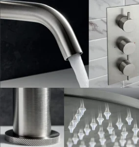 Crosswater Mpro Bath Spout Stainless detail view - Image 3