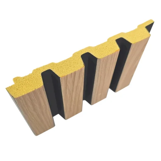 Abacus Slatwall Oak And Black Wall Panel Pack 2400 X 170 X 19mm (Per Piece) (3 Pack) (1.2msq) detail view - Image 2