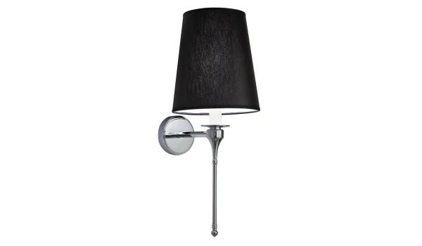 Imperial Pendant Light With A Tall Plain Black Chintz Shade Black Polished Nickel
