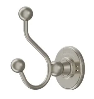 Burlington Double Robe Hook Brushed Nickel product image - Image 1