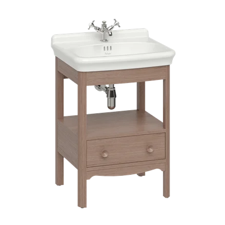 Burlington Guild Floor Standing Vanity 620mm Dark Oak
