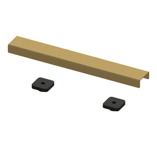 Abacus Elements Linear Waste Cover Plate 300mm Brushed Brass product image - Image 1