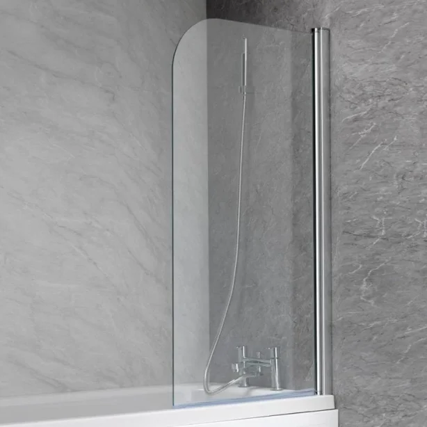 QX 6mm Plain Curved Bath Scree 700x1300mm product image - Image 1