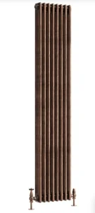Cubico Clarence 3 Column Radiator 8 Sections 1800x380mm Antique Copper
