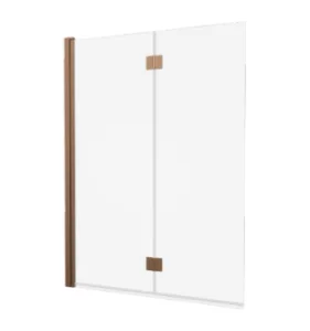 Crosswater Asura Fully Folding Bath Screen Brushed Bronze