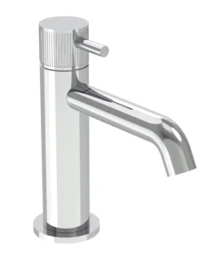 Saneux Cos Basin Mixer Kit - W/ Fluted Handle - Chrome