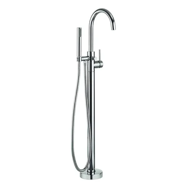 Cubico Trajan Floorstanding Bath Shower Mixer with Shower Kit Chrome