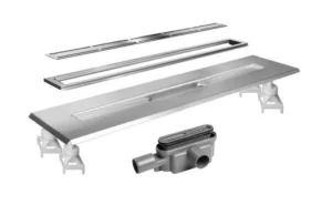 Unidrain 700mm Floor Mounted Linear Drain (stainless Steel Grate Finish)