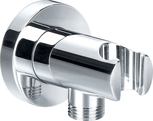 Pura round wall outlet elbow with bracket