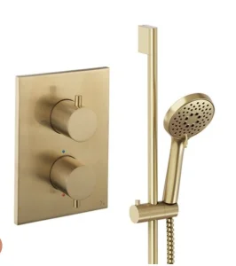 Crosswater Crossbox Shower Set 2 Brushed Brass, Set Includes PROCB1000LBPF_V2, CROSSBOX, SK971F
