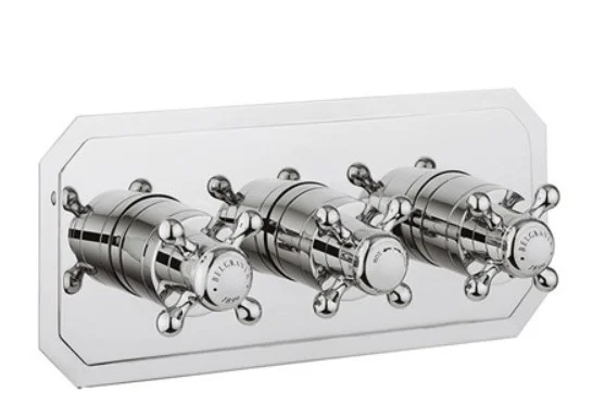 Crosswater Belgravia 3 Handle Trimset (must be paired with WLBP2001RC_V2) Chrome Crosshead