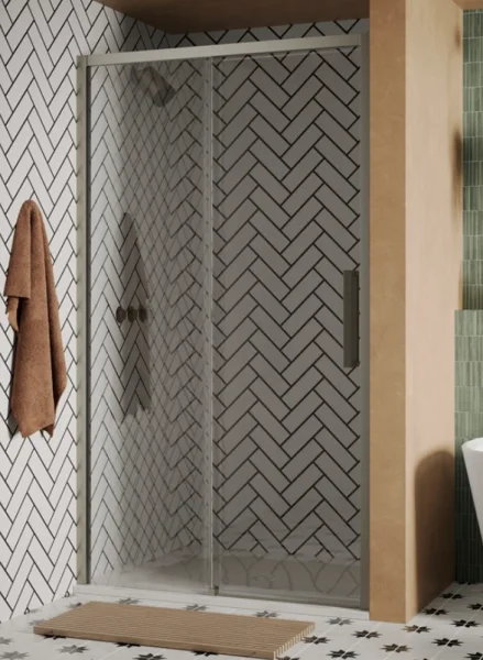 Crosswater Asura 8mm Sliding Door 1100 Brushed Nickel