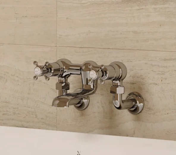 Crosswater Belgravia Crosshead Bath Filler Wall Mounted Chrome