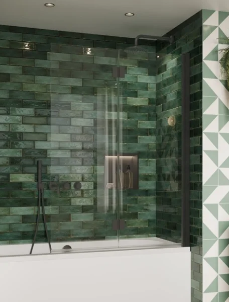 Crosswater Asura Fully Folding Bath Screen Slate