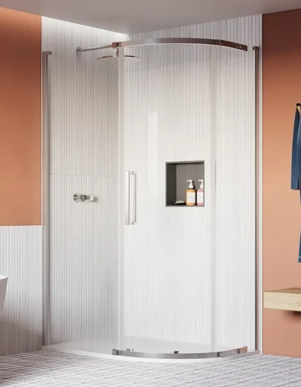 Crosswater Asura 8mm Quadrant Single Door B 1000 x 800 Moving Door Chrome