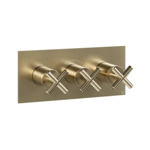 Crosswater MPRO Crosshead 3 Handle Trimset (must be paired with WLBP2001R or WLBP3001R_V2) Brushed Brass