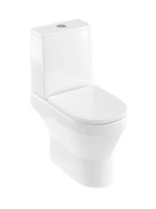 Britton Curve2 rimless open back close coupled WC including soft close seat