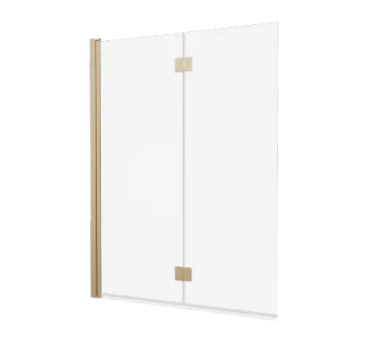 Crosswater Asura Fully Folding Bath Screen Brushed Brass