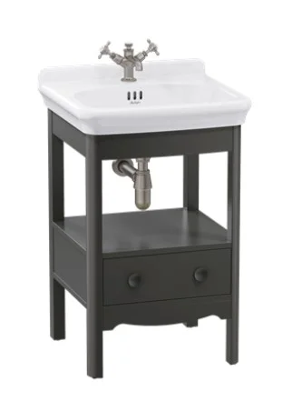 Burlington Guild Floor Standing Vanity 560mm Ashbee Grey C/w Handles