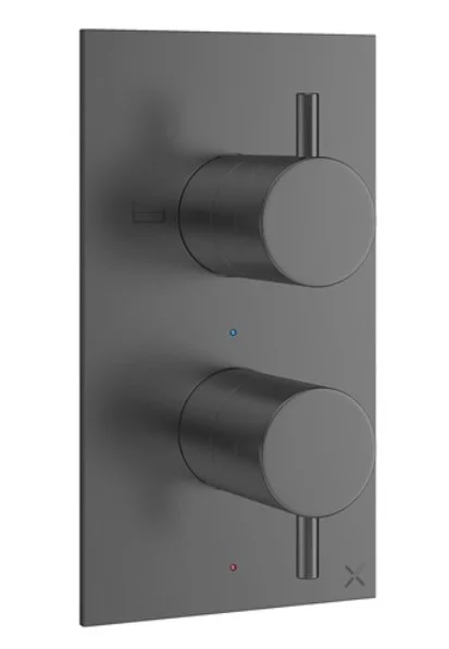 Crosswater Mpro 2 Handle Bath Shower Etched Trimset Slate