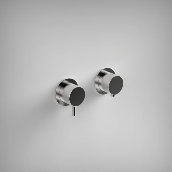 Ava Trend 2 Way 2 Handle Thermostatic Valve W/flanges 3.0 - Polished Stainless Steel