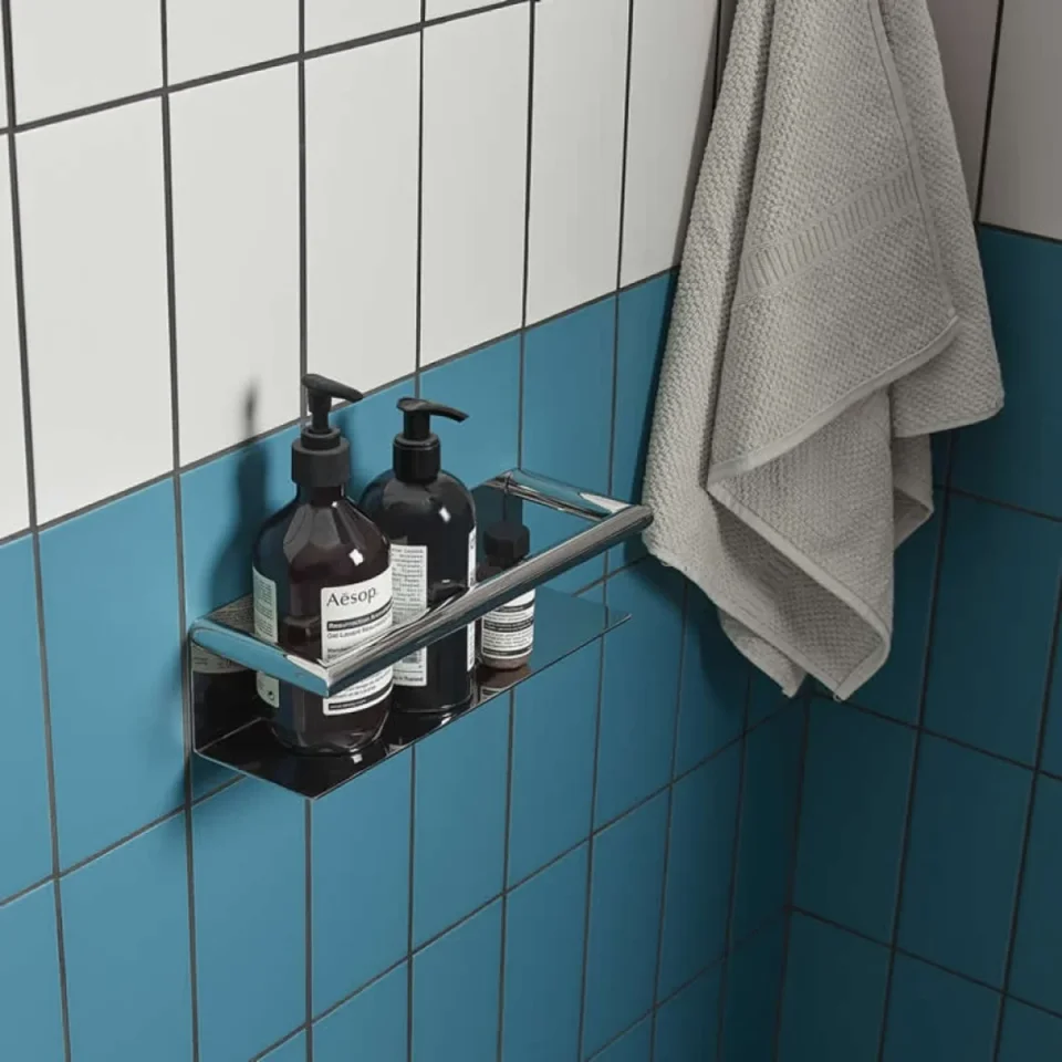 Roper Rhodes Idol Shower Shelf With Rail - Chrome product image - Image 1