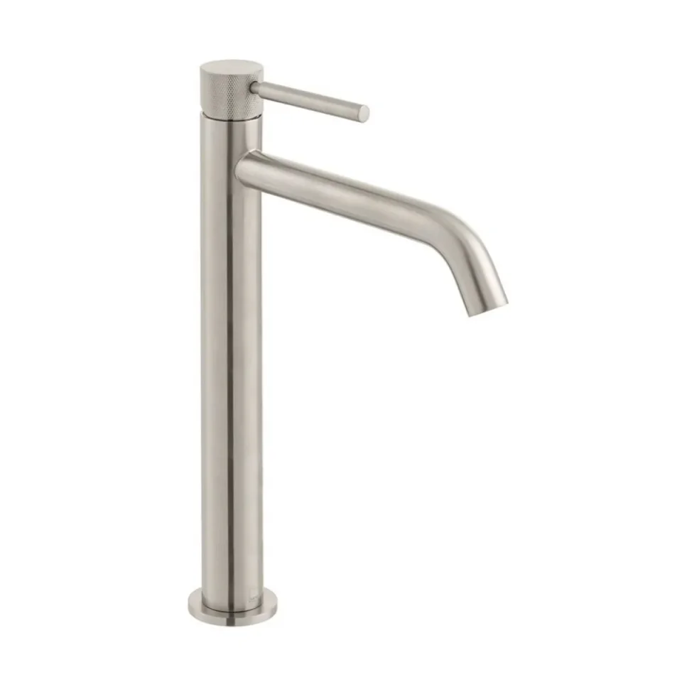 Vado Individual Origins Slimline Extended Mono Basin Mixer With Knurled Handle Brushed Nickel product image - Image 1