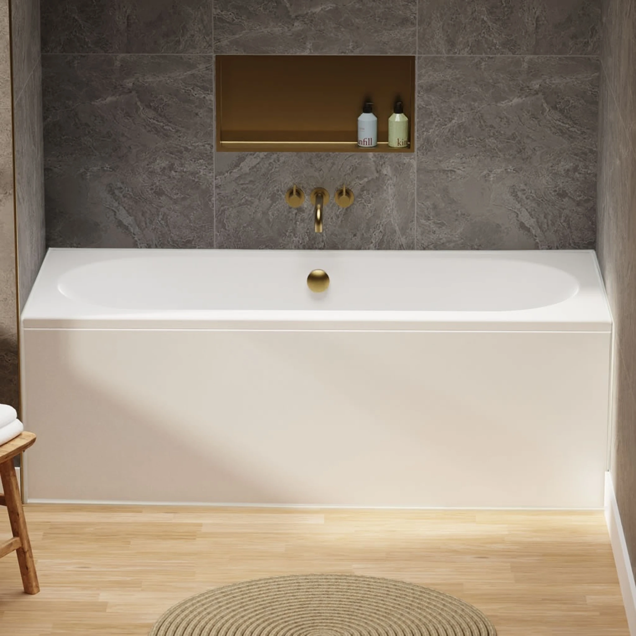 Crosswater Verge Double Ended Bath 1700 x 700mm White