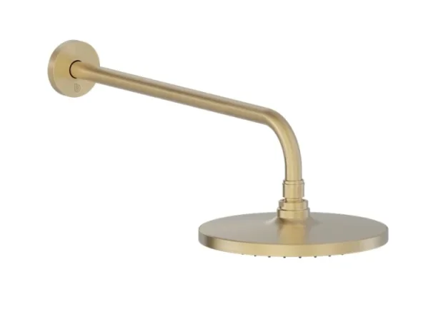 Britton Hoxton 2.0 290mm Rain Shower Head And Arm Brushed Brass detail view - Image 2