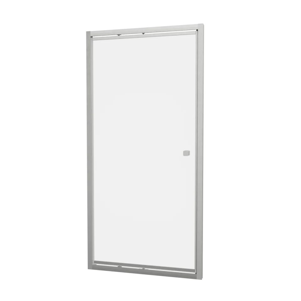Crosswater Clear 6 Infold Door 800 Brushed Nickel detail view - Image 1