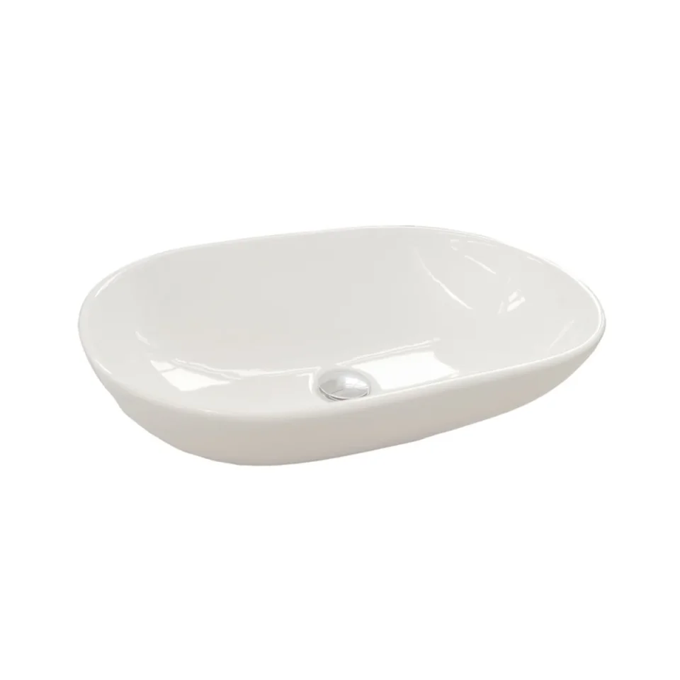 Britton Pool Countertop Basin 585 X 390mm 0th Gloss White product image - Image 1