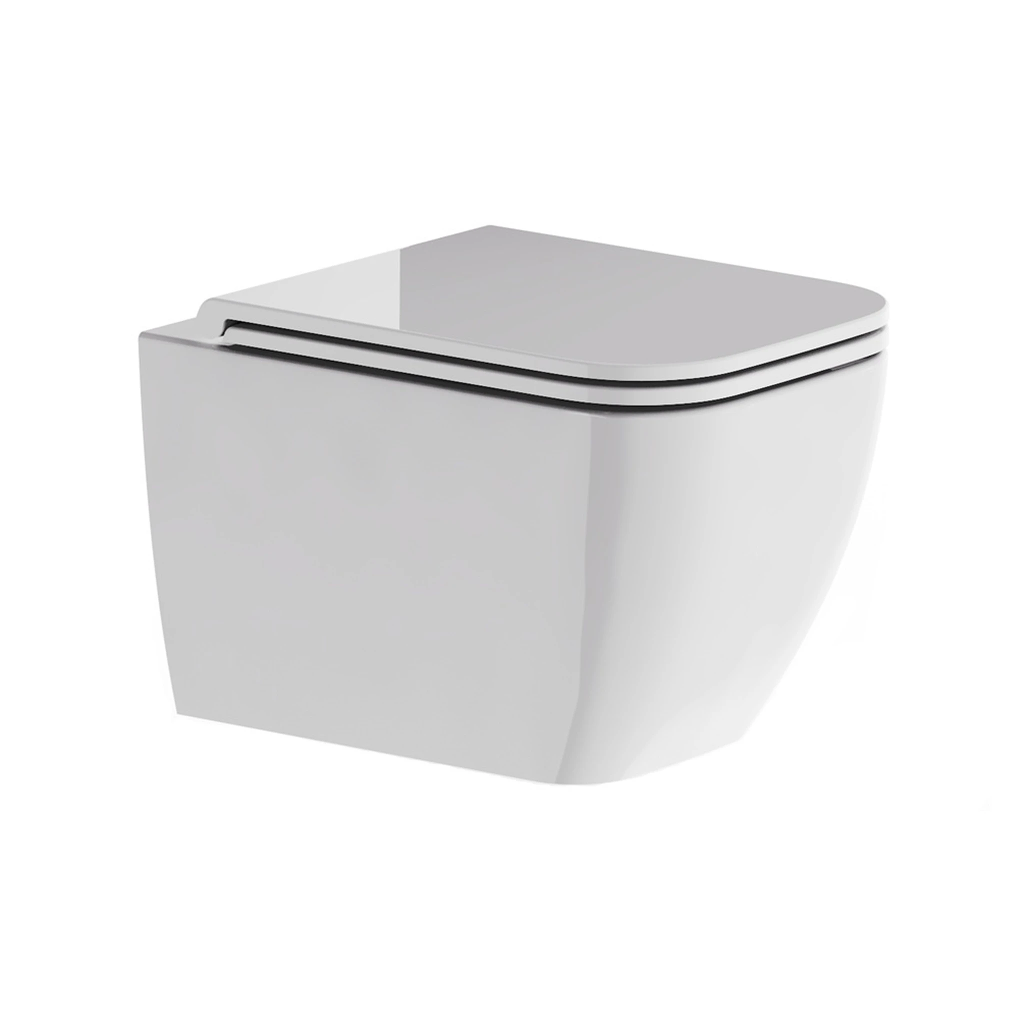 Britton Square Wall Hung Pan Rimless Inc Seat And Fixings