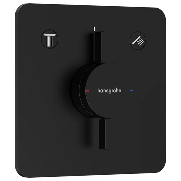 Hansgrohe Duoturn Q Shower Mixers Concealed 270 X 240 X 177mm Black - Matt