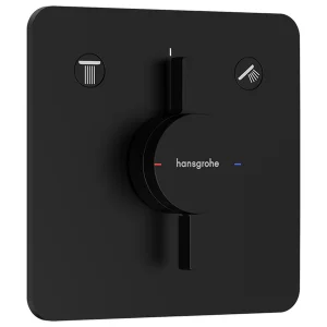 Hansgrohe Duoturn Q Shower Mixers Concealed 270 X 240 X 177mm Black - Matt