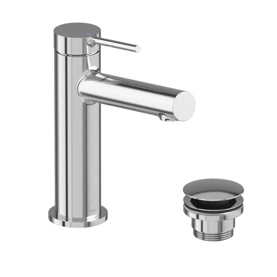 Vado Safari Lever Cold Start Mono Basin Mixer For Low Pressure System + Universal Basin Waste Chrome product image - Image 1