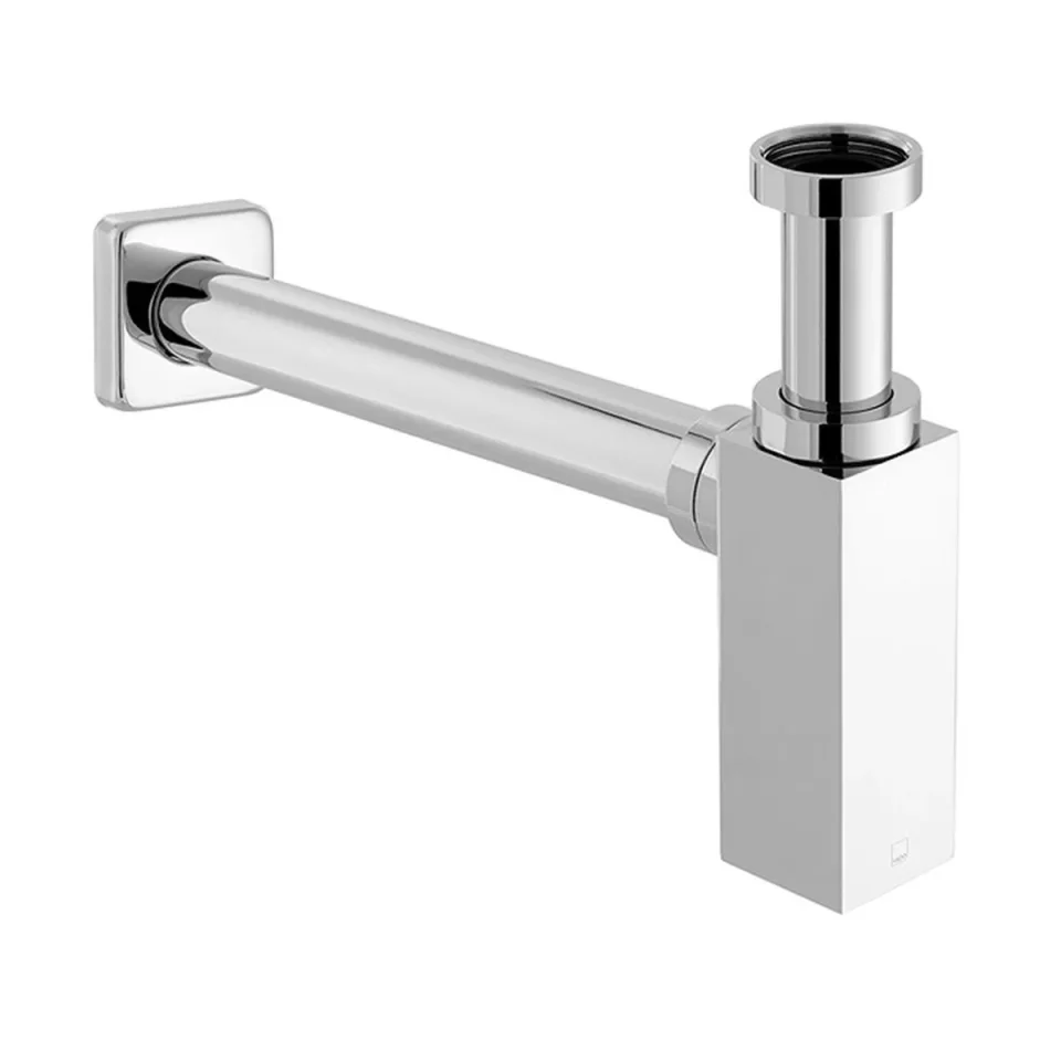 Vado Contemporary Square Bottle Trap Chrome product image - Image 1
