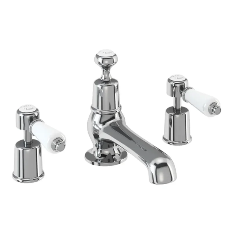 Burlington Qt Kensington 3h Basin Mixer Chrome detail view - Image 2