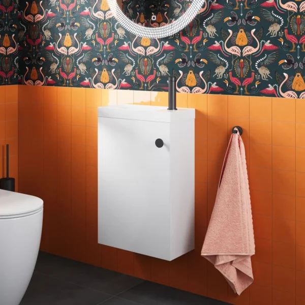 Crosswater Alo Cloakroom Unit 400 x 220mm White Gloss
