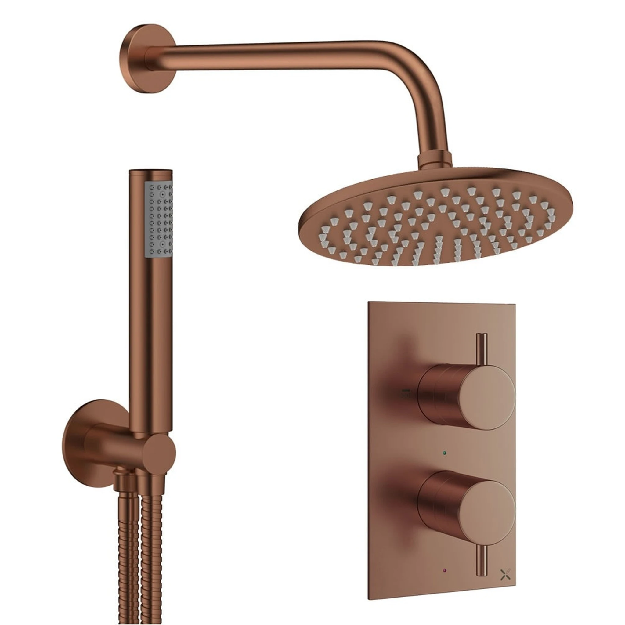 Crosswater Design Shower Set 3 Brushed Bronze 200mm