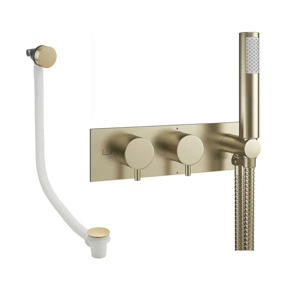 Crosswater Design Shower Set 5 Brushed Brass product image - Image 1