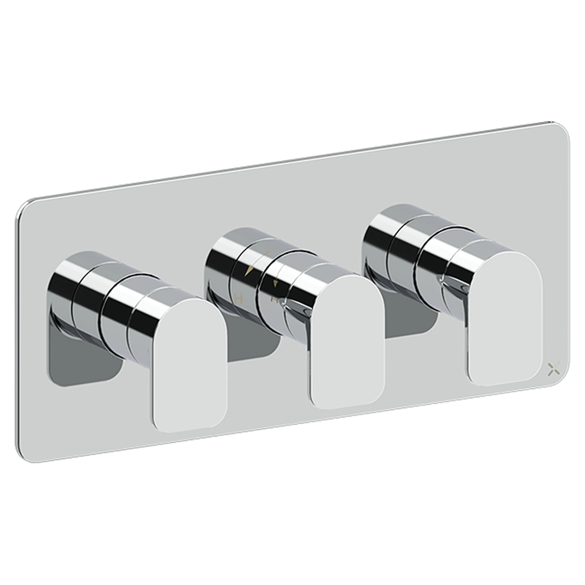 Crosswater Fuse 2 Outlet 3 Handle Landscape Valve & Trimset Chrome
