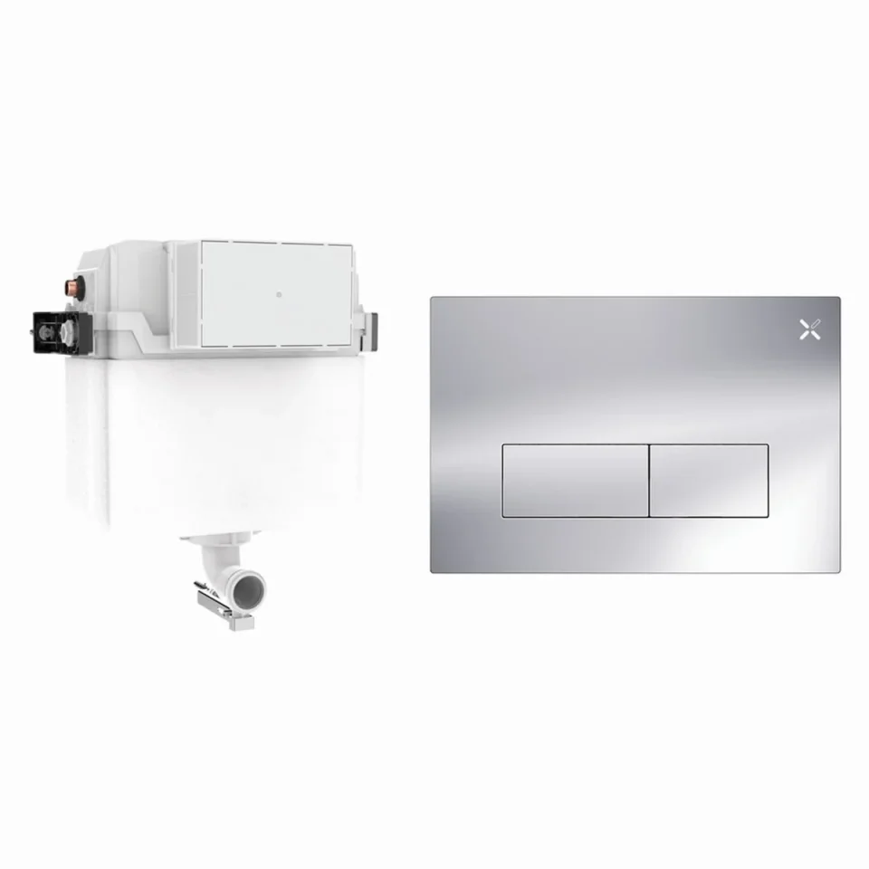 Crosswater Mpro Stainless Steel Cistern Set 1 Chrome product image - Image 1