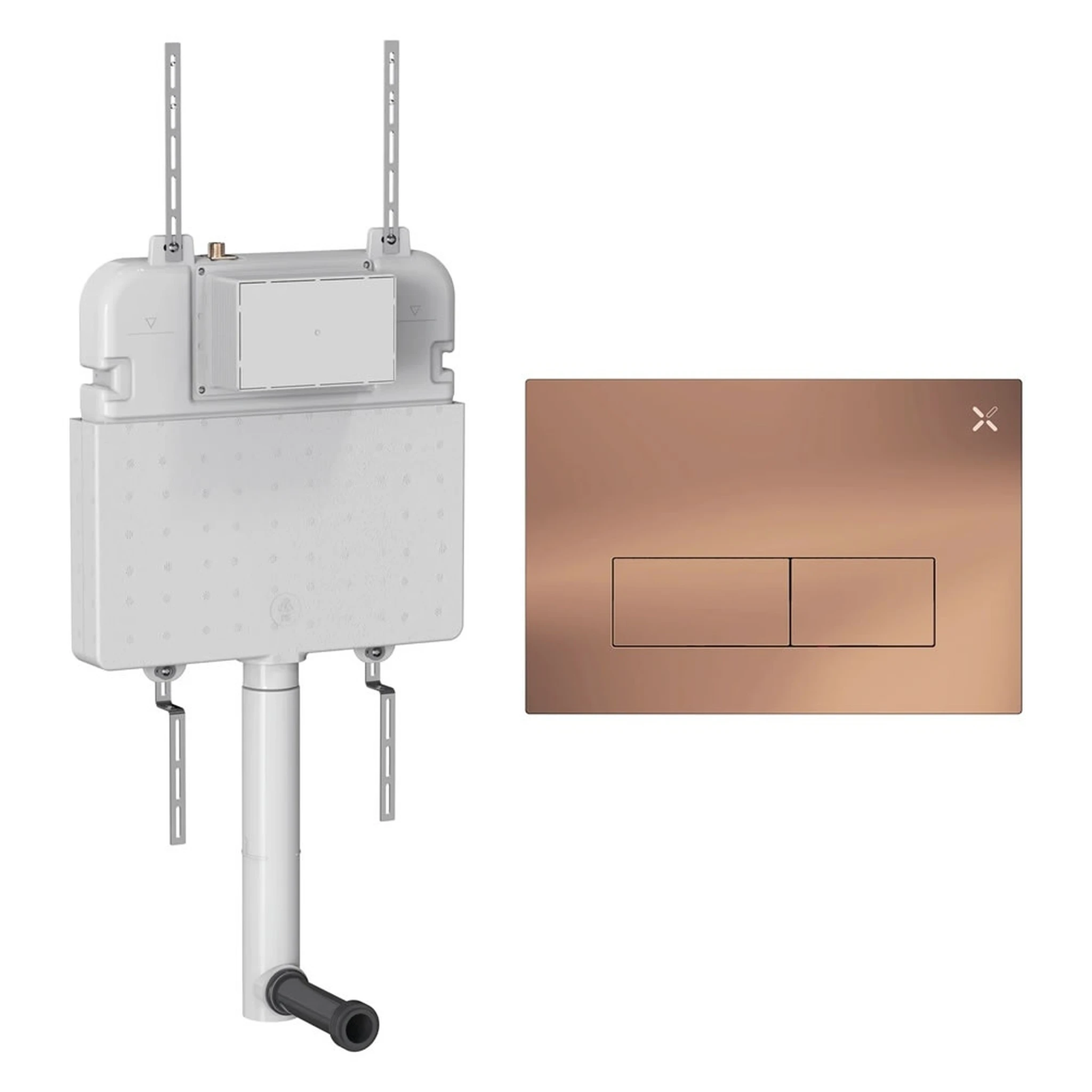 Crosswater Mpro Stainless Steel Cistern Set 2 Brushed Bronze