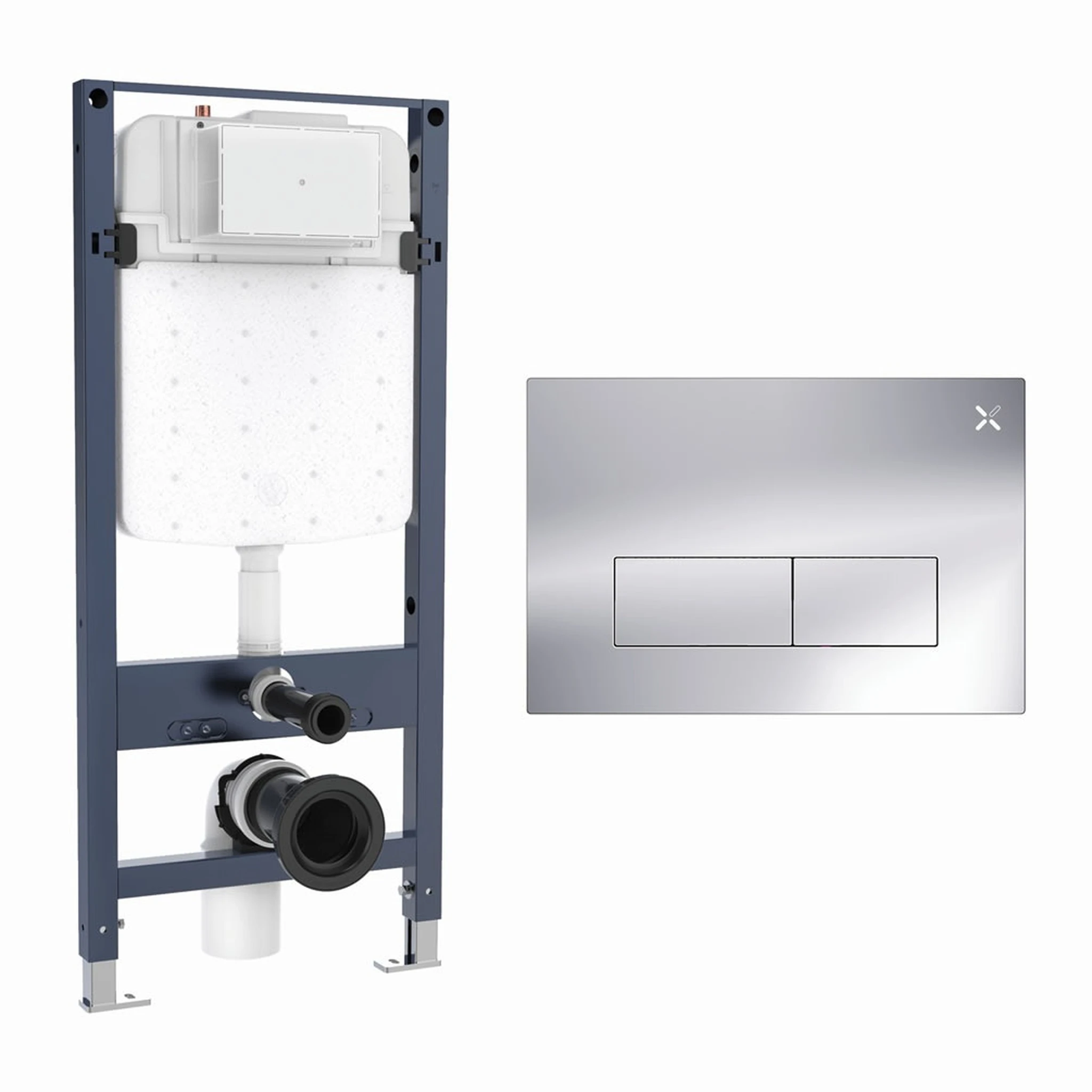 Crosswater Mpro Stainless Steel Frame Set 4 Chrome