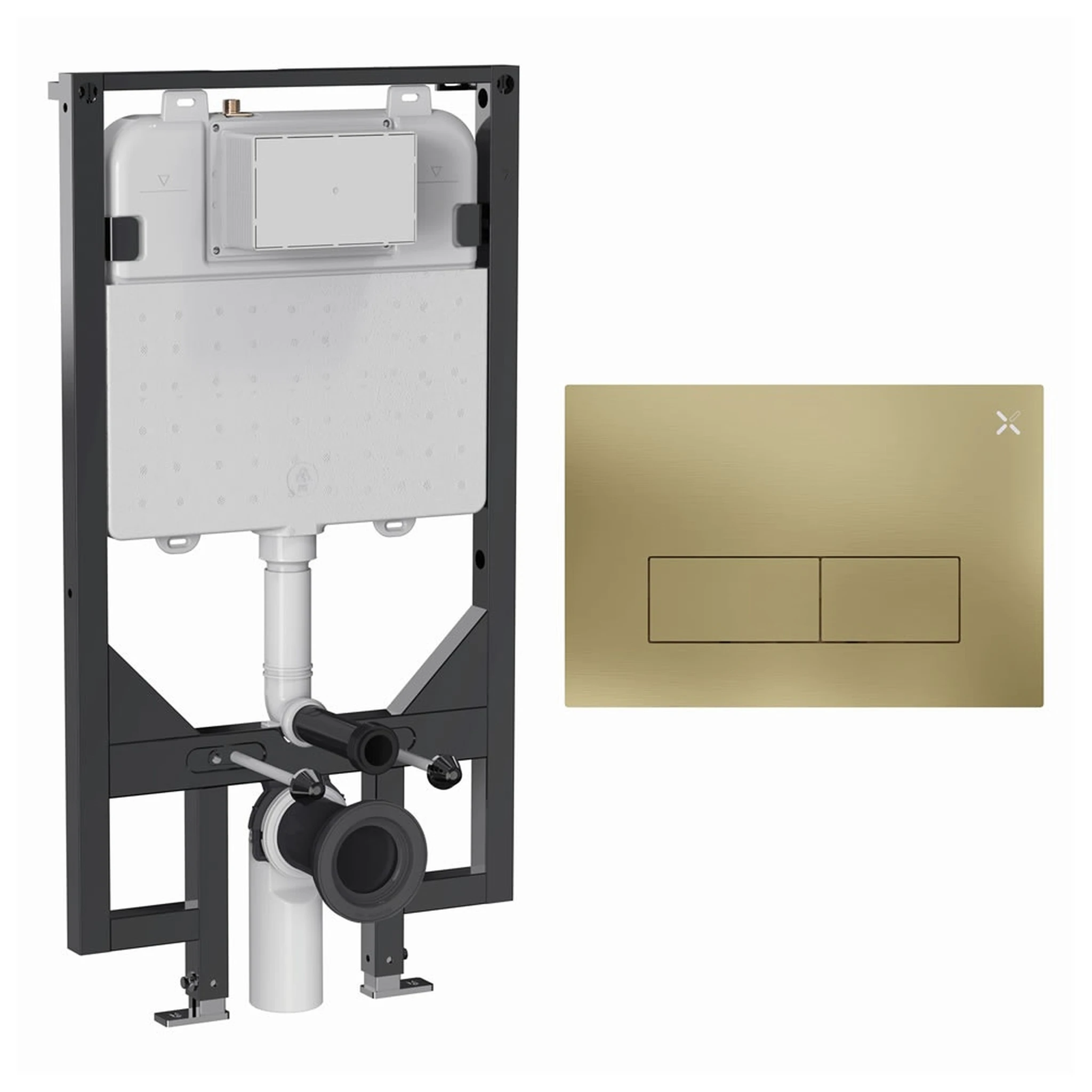 Crosswater Mpro Stainless Steel Frame Set 5 Brushed Brass