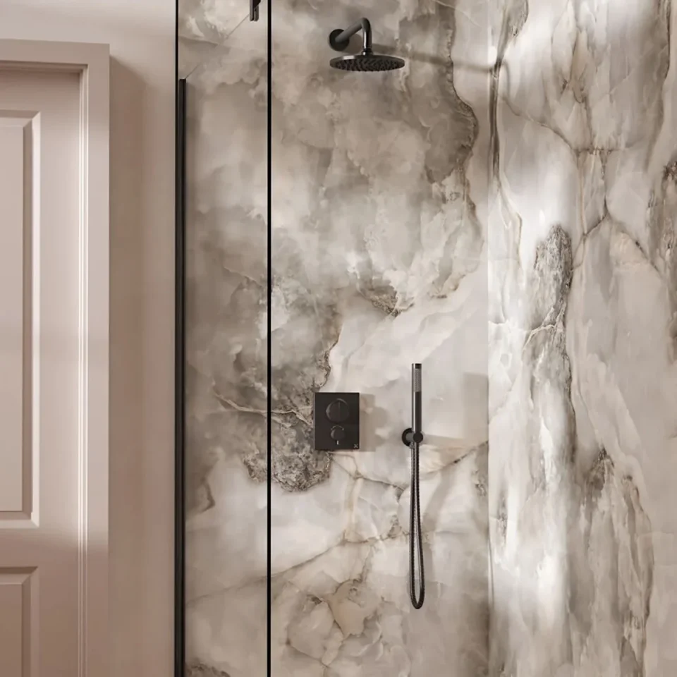 Crosswater Push Shower Set 1 Slate 200mm product image - Image 1